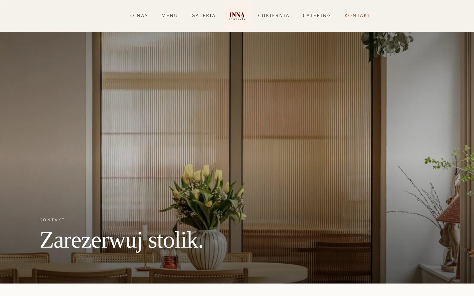 INNA.resto - Kontakt - projekt strony internetowej - Michał Grochowski
